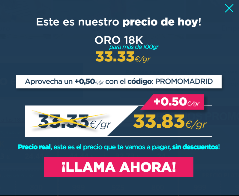 Precio compra oro Quickgold